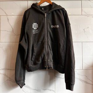 Darc Sport Wolves Cropped Zip Hoodie Washed Black XL 474/2000 Limited